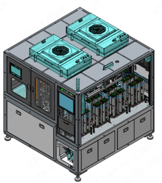 Coating tray change cover clasp equipment